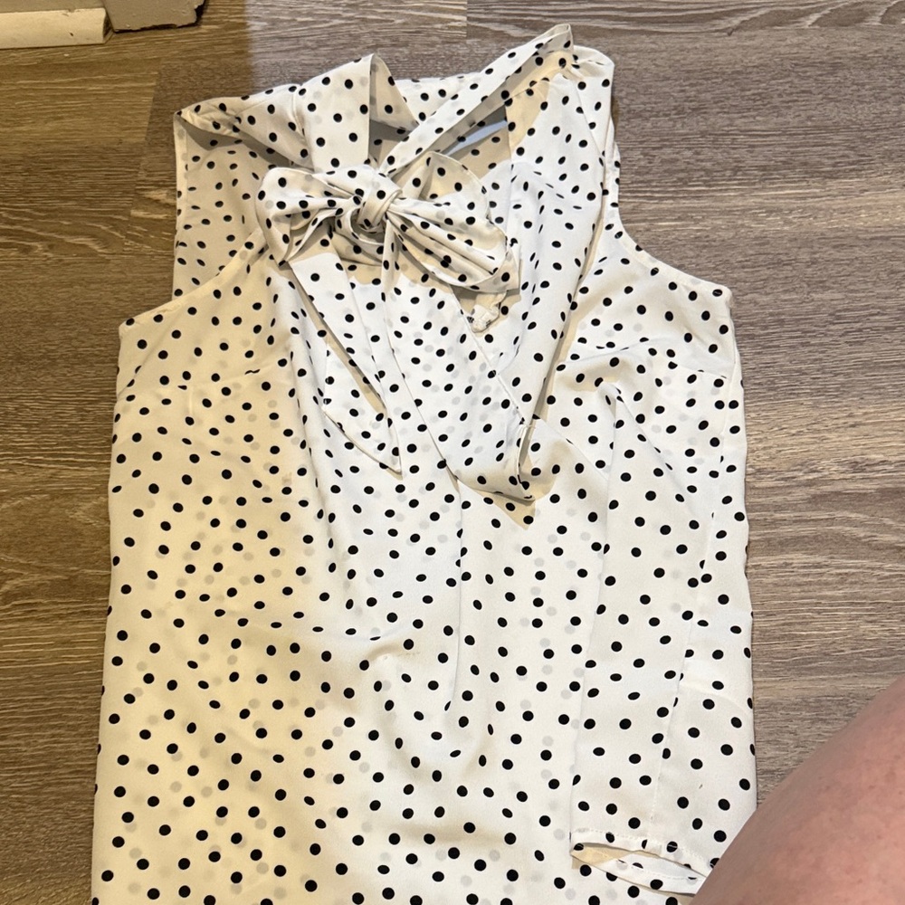 Polka Dot Sleeveless Top